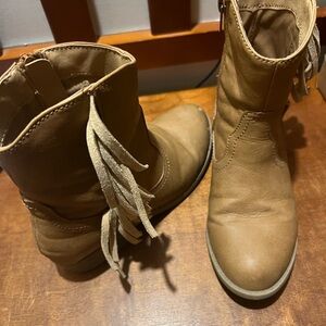 Levy Girls Tan Leather Boots